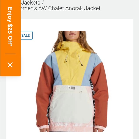 DC Women's AW Chalet Anorak Jacket Size Large - Picture 3 of 3